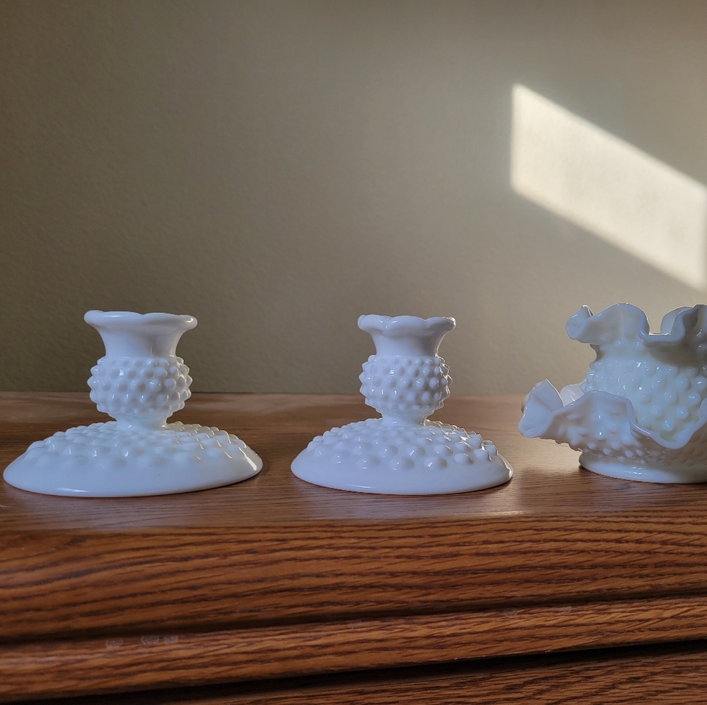 3 hobb nail candle holders